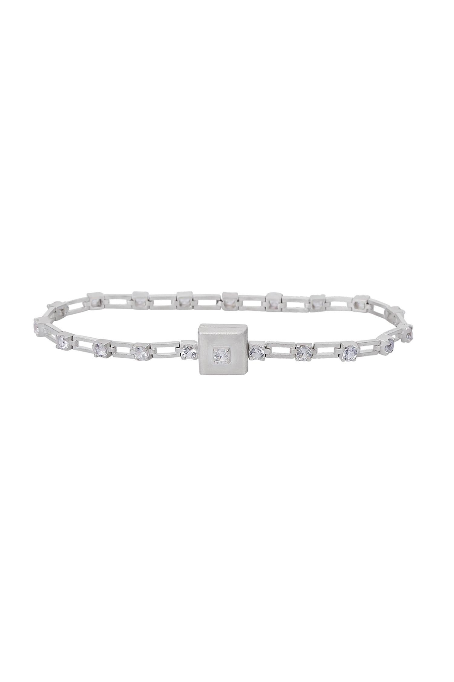 magnetic sequence bracelet – white sapphire