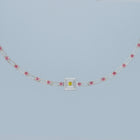 magnetic sequence necklace - dusty rose zirconia & yellow sapphire