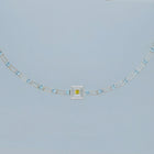 magnetic sequence necklace - light blue topaz & yellow sapphire