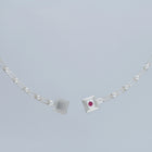 magnetic still necklace - sculpted silver & ruby