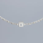magnetic still necklace - sculpted silver & white sapphire