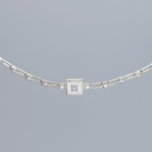 magnetic still necklace - sculpted silver & white sapphire