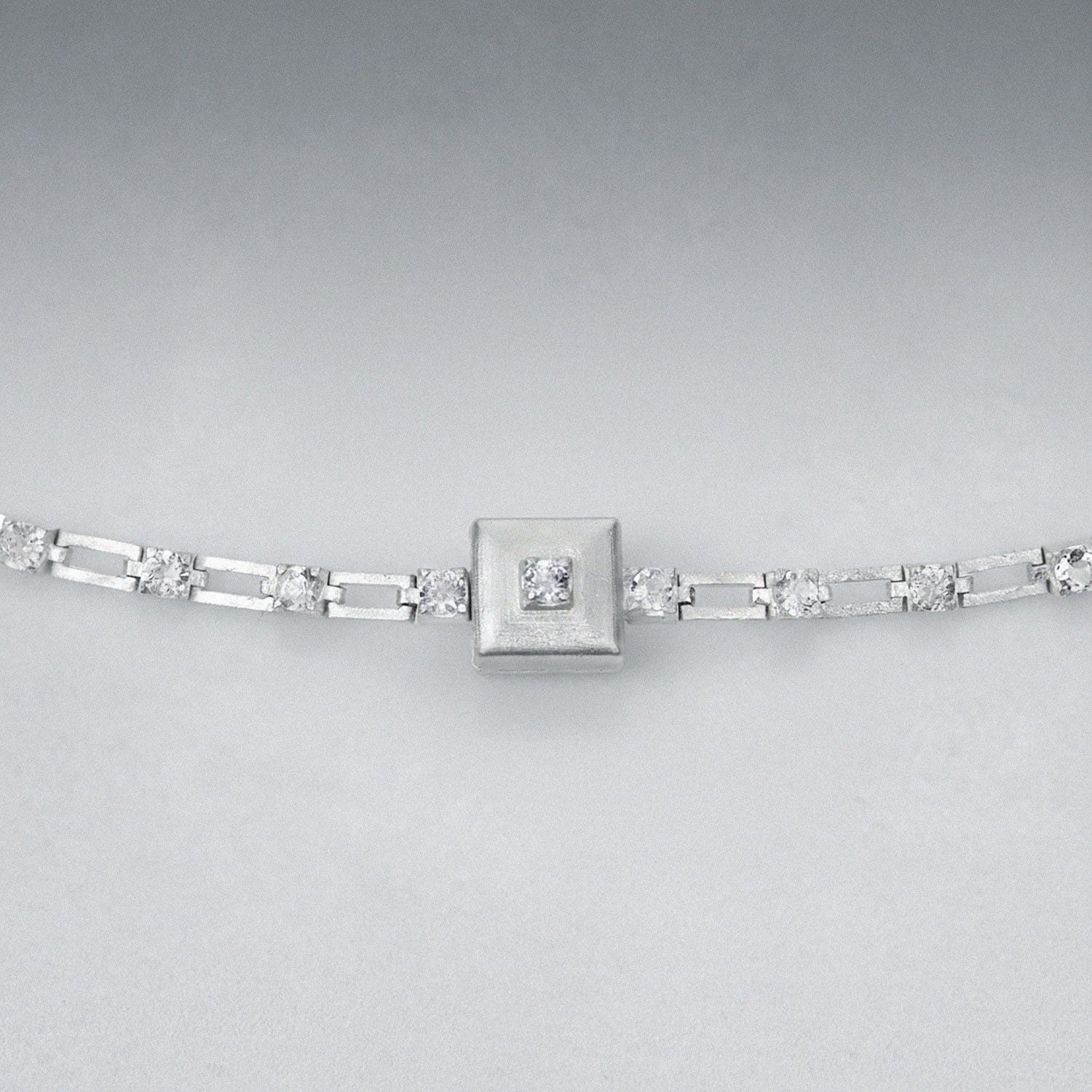 magnetic sequence necklace - white topaz