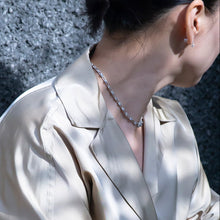 magnetic sequence necklace - white topaz