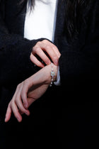 magnetic sequence bracelet - dusty rose zirconia & yellow sapphire